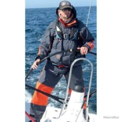 Ensemble Veste Et Pantalon Sakura Gros Temps V2 - Gris/Orange - S