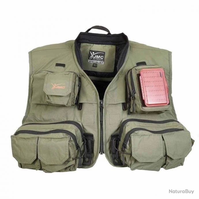 Gilet JMC Specialist V4 4.0 Olive Gilet Peche Mouches De Charette 1 Gilet JMC Specialist V4 4.0 Olive Gilet Peche Mouches De Charette