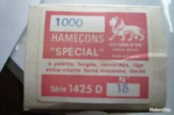 Hameçons 17 Canelle Par 1000 Doré Forgé Renversé