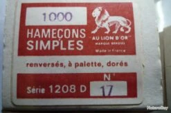 Hameçons 18 Canelle Par 1000 Doré Fin Renversé