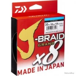 J-Braid Bleu Grand X8 270 M Tresse Daiwa 22/100 / #2,5 / 19.5 Kg / 43 Lb