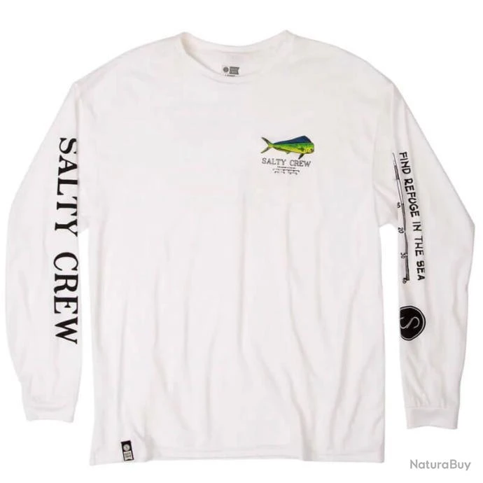 L-Shirt Salty Crew Angry Bull L/S Tee Rashguard Blanc S 1 L-Shirt Salty Crew Angry Bull L/S Tee Rashguard Blanc S
