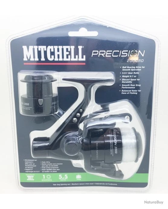 Moulinet Mitchell Truite / Carnassier Precision 2 000 RD + Garni De Nylon 1 Moulinet Mitchell Truite / Carnassier Precision 2 000 RD + Garni De Nylon