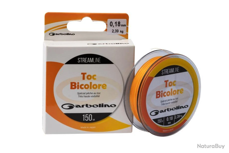 Nylon Toc Garbolino Streamline Orange & Jaune 150m 20/100 1 Nylon Toc Garbolino Streamline Orange & Jaune 150m 20/100