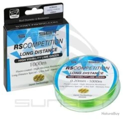 Nylons Sunset RS Compétition - Long Distance Hi-Visibility Lime Green - 1000 M - 0.16 Mm / 1.46 Kg