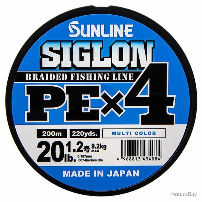 Sunline Siglon PEX4 Muticolore 20lb 200m 1 Sunline Siglon PEX4 Muticolore 20lb 200m