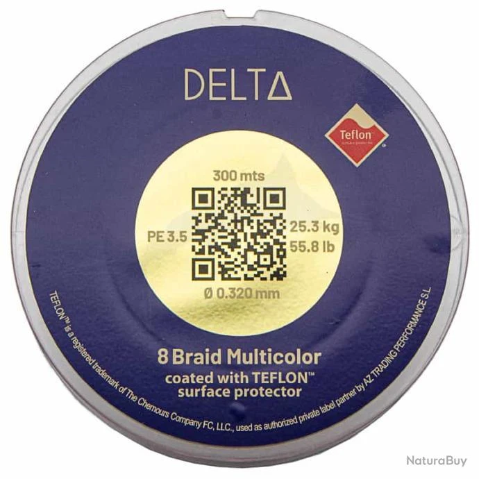 Tresse Delta X8 Multicolor 300m 55,8lb 1 Tresse Delta X8 Multicolor 300m 55,8lb