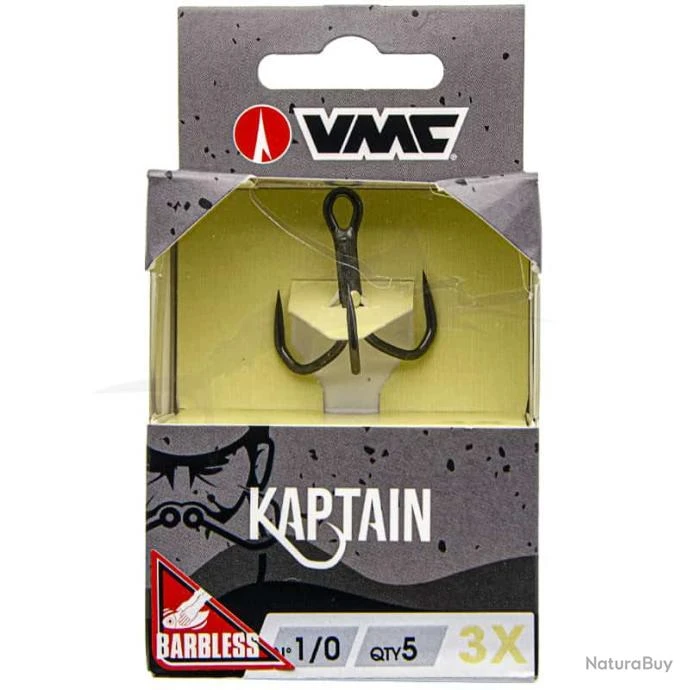 VMC 7557B Kaptain 3X Barbless 1/0 1 VMC 7557B Kaptain 3X Barbless 1/0