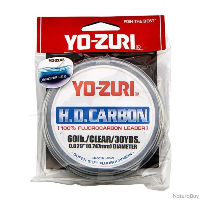 Yo-Zuri Fluorocarbon H.D. Carbon 60lb Transparent 1 Yo-Zuri Fluorocarbon H.D. Carbon 60lb Transparent