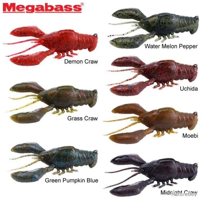 Leurre Megabass Sleeper Craw 3 5/8 Greenpumpkin Blue 2 Leurre Megabass Sleeper Craw 3 5/8 Greenpumpkin Blue – Image 2