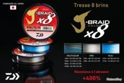J-Braid Bleu Grand X8 270 M Tresse Daiwa 51/100 / #10 / 56 Kg / 123 Lb 6 J-Braid Bleu Grand X8 270 M Tresse Daiwa 51/100 / #10 / 56 Kg / 123 Lb -Pêche Produits Magasin 00003 J Braid Bleu Grand X8 270 M Tresse Daiwa 51 100 10 56 kg 123 lb