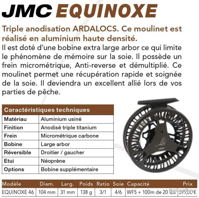 JMC Equinox 46 Soie 4/6 Moulinet Mouche JMC 3 JMC Equinox 46 Soie 4/6 Moulinet Mouche JMC – Image 3