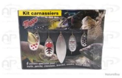 Kit Carnassiers Mepps Noir - Rouge - Argent - Or 6 Cuillers Différentes 16.4 Cm