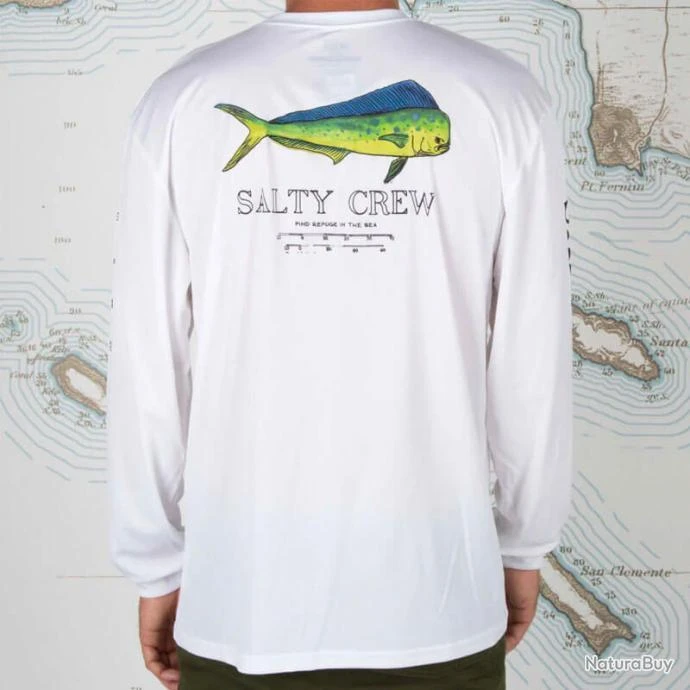 L-Shirt Salty Crew Angry Bull L/S Tee Rashguard Blanc S 3 L-Shirt Salty Crew Angry Bull L/S Tee Rashguard Blanc S – Image 3