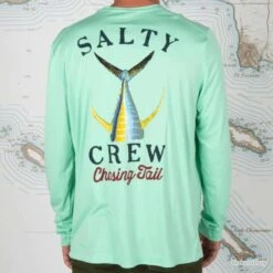 L Shirt Salty Crew Tech Rashguard Tailed SEA FOAM -Pêche Produits Magasin 00003 L Shirt Salty Crew Tech Rashguard Tailed S SEA FOAM