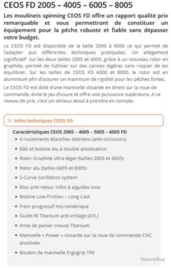 Moulinet Ceos 6005 FD Sakura -Pêche Produits Magasin 00003 Moulinet Ceos 6005 FD Sakura