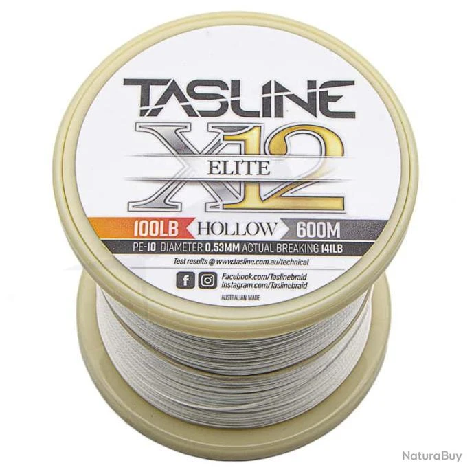 Tasline Elite Hollow 100lb 600m 1 Tasline Elite Hollow 100lb 600m