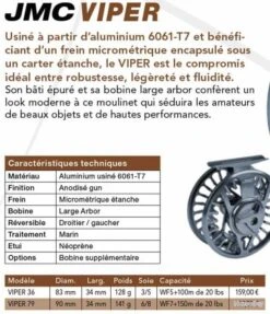 Viper 36 Soie 3/5 Moulinet Mouche JMC -Pêche Produits Magasin 00003 Viper 36 Soie 3 5 Moulinet Mouche JMC