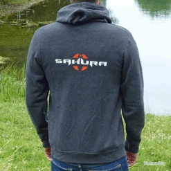 Veste à Capuche Hoodie Zip Sakura Logo Grey -Pêche Produits Magasin 00004 Veste a capuche Hoodie Zip Sakura Logo Grey M