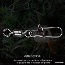 50 Emerillon Agrafe Inox Pour La Peche, Modele: 2/0 -Pêche Produits Magasin 00005 50 Emerillon Agrafe Inox pour la Peche Modele 2 0