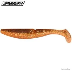 Leurre One Up Shad 5 Sawamura 10,6cm Tinsel Orange